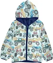 [Caihoyu] Sherpa Lined Toddler Hoodie Stylish Baby Boy Clothes Toddler Boy Fleece Jacket