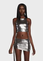 [ZEMETA] Metallic Daisy Top