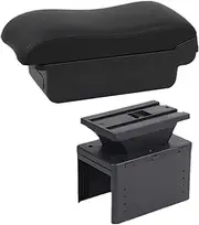Arm Storage Box for F&ord for Fiesta MK8 Car Armrest Box Armrest Storage Box Car Armrest Storage Box Interior(B2 Red Line 3usb)