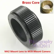Brass M42 to M39 25mm-55mm Macro Tube Adjustable Focusing Helicoid Mount Adapter
