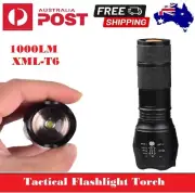 XML-T6 Tactical Flashlight Torch Super Bright Camping LED Zoomable Hand Torch AU