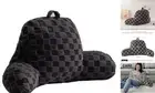 Reading Pillow Checkered Bed Rest Wedge Backrest Checkerboard Pillow with