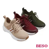 在飛比找momo購物網優惠-【A.S.O 阿瘦集團】BESO行動潮流輕量飛織綁帶休閒鞋(