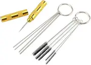 Airbrush Cleaning Repair Tool Kit, Stainless Steel Needle Brush Set, Cleaning Repair Tool for Clearing Airbrush Nozzles Blocked