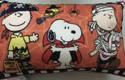 Peanuts~”Pirate Charlie,Vampire Snoopy,& Mummy Linus”~Pillow~13”X20”~NEW~FAST SH