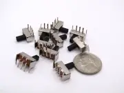 ( 10 Pieces ) SS12F23G7 ON/off 2 Position Right Angle Mini Slide Switch - NOS