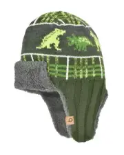 Cold Front Tech Wear Toddler SZ 2/4 Fleece Plush Lined Color: GREEN DINOSAURS