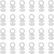 SING F LTD 50 Pcs White Track Rail Gliders Runners Plastic Curtain Hooks Pack Accessory