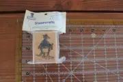 STAMPCRAFT Craft Wood Rubber Stamp TEXAS Armadillo Humor Police Officer Cop