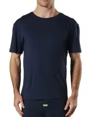 [Mitch Dowd] Men's Soft Bamboo Crew Neck Sleep Tee in Navy