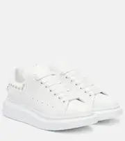 [McQueen] McQueen Oversized embellished leather sneakers AU 10.5 white