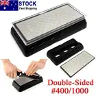 Double-Sided Diamond Knife Sharpener sharpening stone Whetstone 400/1000Grit AU