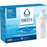 Brita Water Filter Pitcher Replacements -White, Pack of 3, BPS Free
