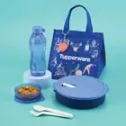 Brand New Tupperware Fit To Go Lunch Set In Blue