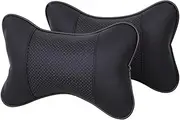 Car Neck Headrest Pillow Auto Seat Chair Memory Foam Head for Driving Road Trip Rest Sleeping Pain Relief Restraint Pad Cushion(Black 02)
