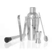 5pc Gibson Gifts Stainless Steel Cocktail Shaker Bartender Kit Set Assorted