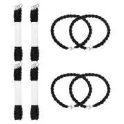 7 7/8" Elastic Boot Bands Straps with Hooks 12Pcs Elastic Garter Straps Black