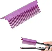Flat Iron Comb Attachment, Removable Hair Straightener Comb, The Comb for Flat Iron for Black Hair, Professional or Home Use Compact Straightening Comb Styling Tool (Purple)