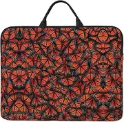 Monarch Butterflies Print Stylish 14in Polyester Laptop Bag Carry Laptop Bag With Water-Resistant Feature, Black, One Size