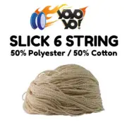 10 x YoYo Yo 50% Polyester / 50% Cotton SLICK 6 YoYo / Yo-Yo String WHITE