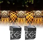 Solar Powered Fence Lights Outdoor Garden Wall Pathway Lamp Christmas Gifts