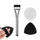 Foundation Brush Flat Ultra Thin Concealer Brush Soft Makeup Tool With Sponges