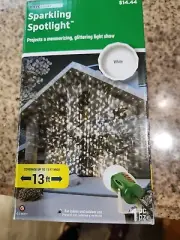 Gemmy LED Lightshow Sparkling Spotlight White 13ft Wide Glittering Floodlight