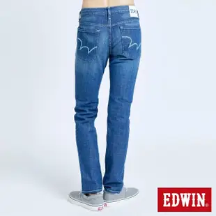 【EDWIN】男裝 503EDGE窄直筒牛仔褲 綠色袋花(拔淺藍)