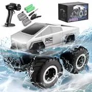 4WD Cybertruck-Inspired RC Truck - Amphibious, 360o Spins, Waterproof