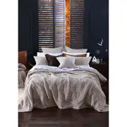 MM Linen Livie Bed Coverlet w/ Pillowcases Bedding Home/Room Sheets Set Bark