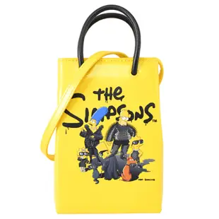 BALENCIAGA 巴黎世家 593826 The Simpsons聯名兩用迷你紙袋包.黃
