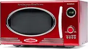 Nostalgia UKNRMO9RR6A RMO4RR Microwave Oven, 5 Power Levels and 12 Cook Settings, LED Display, 900 W, 25 liters, Black