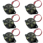 6pcs DC 3-24V Wired Active Piezo Electronic Buzzer Alarm Sounder Speaker Beep...