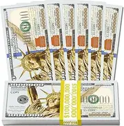 BOOSTEDBLUE 1 Million Dollars Bill | 100 Prop Money Real one Million Dollar Feel, Color & Size, Favorit Choice for Schools, Movie Prop Money | Industry Approved Fake Dollar Bills