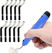 TuoYi Deburring Tool with 10 High Speed Steel Blades, Deburring Tool for Metal, Aluminum, Copper, Plastic Pipe, 3D Printing, Brass