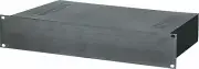 2U Black Aluminium Front Panel 19" Rack Case