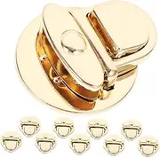 Tofficu Purse Locks for Bag Making 10pcs Iron Round Locks Clasp Hardware for Bag