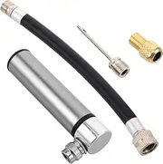 EXHUMKY 1Set Aluminum Alloy Mini Bike Pump Portable Inflator with American French Valve Compatibility Lightweight Design for Bicycles Mountain Bikes Road Bikes Basketballs Convenient
