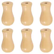 Cord Knobs, Yellow Wooden Cord Tassel Drops Pull End for Window, 1.3x0.7" 6Pcs