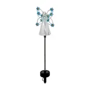 Waterproof Solar Angel Lights Outdoor Angel Fairy Landscape Lights LED Solar Transparent Ground Plu Blue