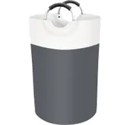 Large Laundry Basket Collapsible Tall With Handles Waterproof Travel Bathroom Essentials Storage For Dorm, Family (Grey),90L
