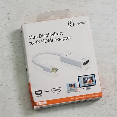 j5create Mini DisplayPort To 4K HDMI Adapter 4K Converter Model JDA159 NEW