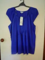 Quality Sue BNWT!! BEAUTIFUL LONG COOL AUTOGRAPH sh/sl TOP Plus size 22
