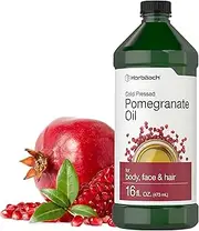 Horbäach Pomegranate Seed Oil for Face, Skin, & Hair | 16 oz | Non Comedogenic & Cold Pressed | SLS & Paraben Free