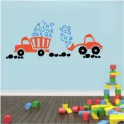Wall Stickers custom colour construction car alphabet decal decor Nursery kids