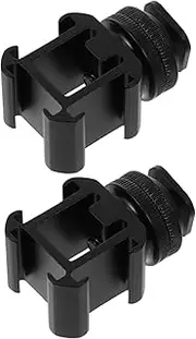 BELLIFFY 2 Pcs Hot Shoe Base Video Camera Accessories Strong Aluminum Alloy for Photography Live Streaming