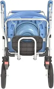 Z&y GLAa Wheeled Shower Commode Chair, Folding Commode Chair, Bathroom Chair Comfortable Durable/Blue