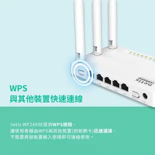 netis WF2409E 白極光無線寬頻分享器【全新出清福利品】