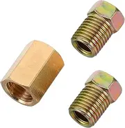 PENIKOKO 3pcs Brake Line Fittings Assortment Kit Pressure Brake Couplings for Inverted Compatible with Oil Pipe Joints Easy to Install
