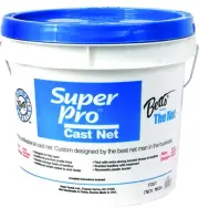 Betts Super Pro Mono Bait Cast Net 8' 1/4" Mesh 1.3Lb Lead per Ft Bucket, 24-8